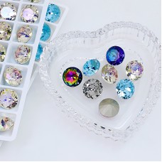 DZ 3051 8MM 10MM 12MM round shape crystal fancy stone k9 crystal rhinestone for nail art